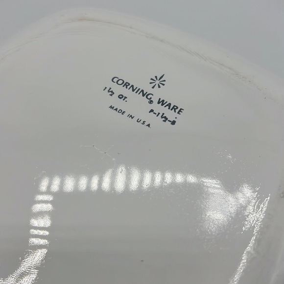 CORNINGWARE BLUE CORNFLOWER 1 1/2 QUART SQUARE COOKING DISH - Picture 5 of 7